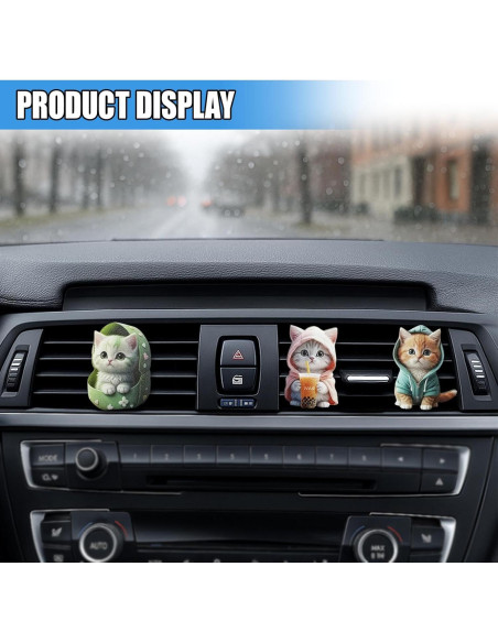 Clip Ambientador de Auto UHANBUT 3PCS Acrílico Colorido Clip Ambientador de Auto UHANBUT 3PCS Acrílico Colorido