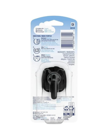 Febreze Clip de Aire Fresco para Auto Hielo Platino - 8 Unidades