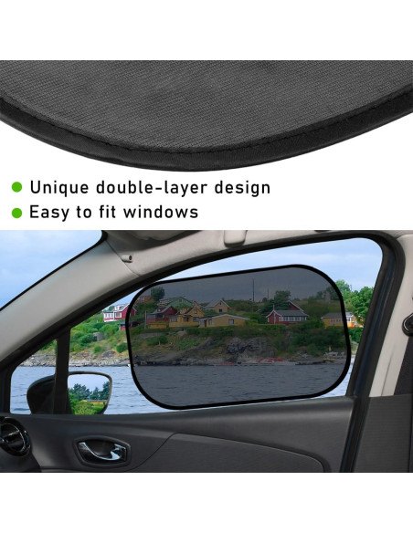 2 Sombrillas para Ventanas de Auto Ohleats 53x36 cm UV 2 Sombrillas para Ventanas de Auto Ohleats 53x36 cm UV