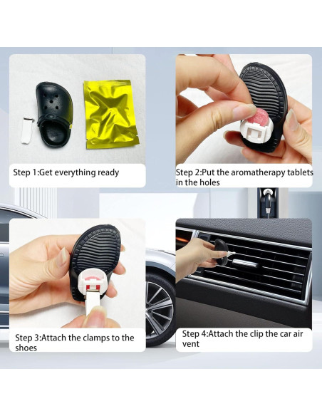 Ambientadores de Auto Clip NO VACANY - 4 Pcs Fragancia Reutilizable Ambientadores de Auto Clip NO VACANY - 4 Pcs Fragancia Reutilizable