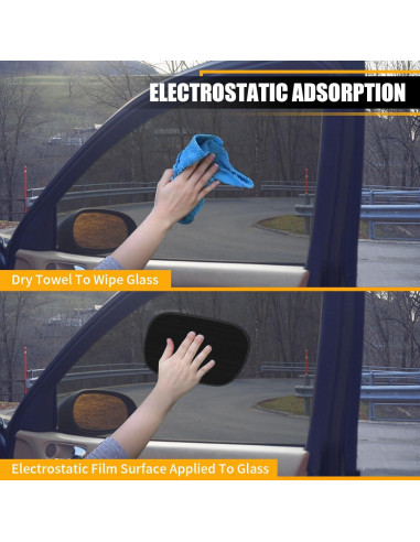 Mini Cortina Estática para Ventana de Coche HOMEYA 2 Paquete