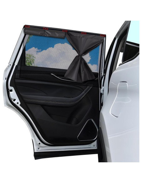 Cortinas para Ventanas de Auto ZATOOTO 2-Pack Sombra Solar 3-en-1 Cortinas para Ventanas de Auto ZATOOTO 2-Pack Sombra Solar 3-en-1