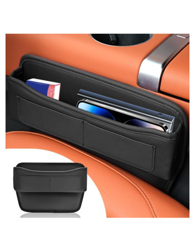 Organizador de Espacio entre Asientos de Coche LAINLOY Negro