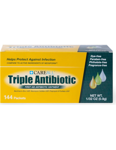 Ungüento Antibiótico Triple CareAll 0.9g - Paquete de 144