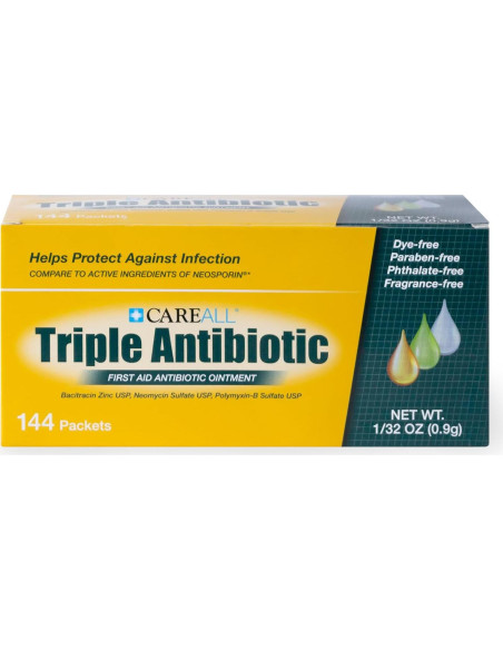Ungüento Antibiótico Triple CareAll 0.9g - Paquete de 144 Ungüento Antibiótico Triple CareAll 0.9g - Paquete de 144