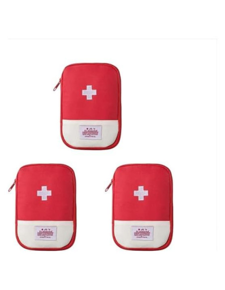 Kit de Primeros Auxilios Mini Rojo ZhangyiHot 3 Piezas 95g Kit de Primeros Auxilios Mini Rojo ZhangyiHot 3 Piezas 95g