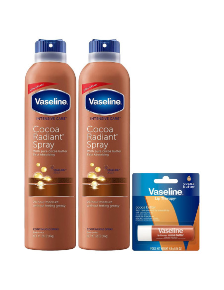 Spray Hidratante Cacao Vaseline 2-Pack + Balsamo Labial Spray Hidratante Cacao Vaseline 2-Pack + Balsamo Labial