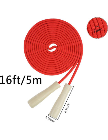 Cuerda de Saltar Doble Holandesa AUMCDIK 500 cm Ajustable