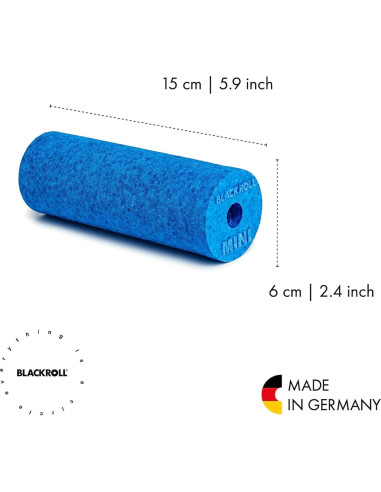 Rodillo de Espuma Mini BLACKROLL Azul 15x5 cm para Masaje