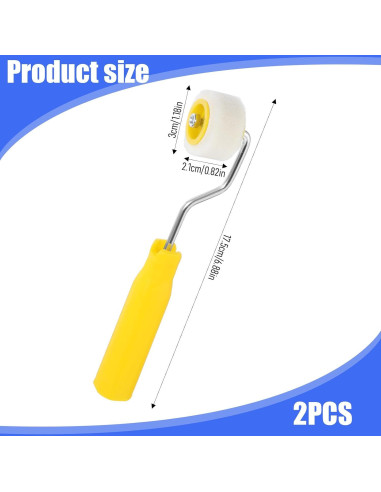 Kit de Mini Rodillos de Pintura Psyqtsuary 2 Piezas 2.54 cm