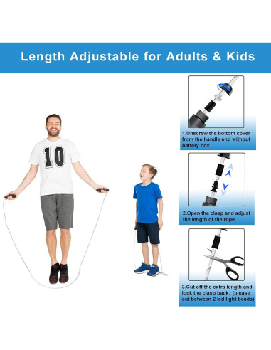 Cuerda de Salto Iluminada GS GLOWSEEN 2.74m Multicolor LED