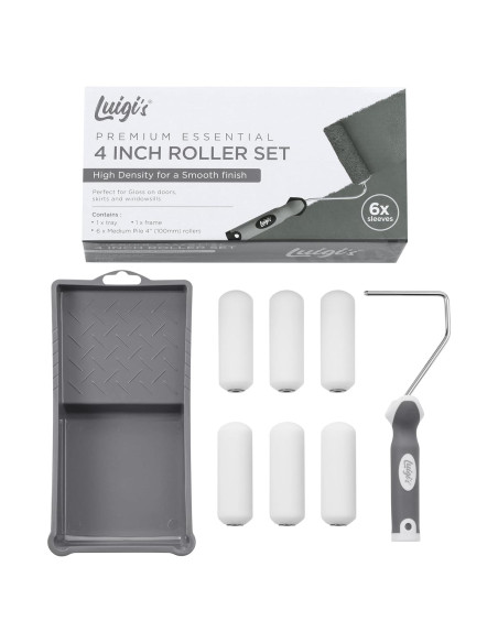 Juego de Rodillos de Pintura Mini 4" Luigi - 6 Piezas Juego de Rodillos de Pintura Mini 4" Luigi - 6 Piezas