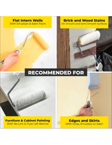 Juego de Rodillos de Pintura Mini 4" Luigi - 6 Piezas