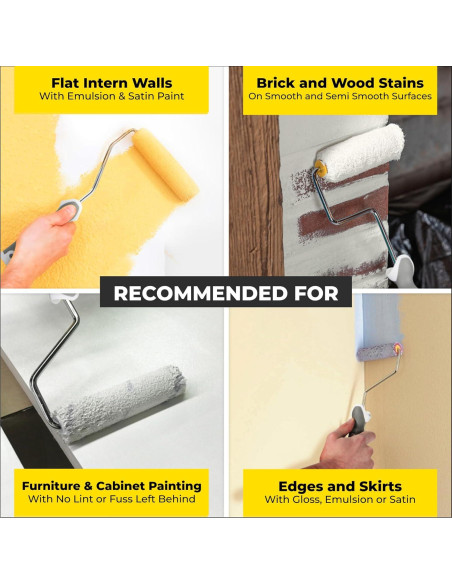 Juego de Rodillos de Pintura Mini 4" Luigi - 6 Piezas Juego de Rodillos de Pintura Mini 4" Luigi - 6 Piezas