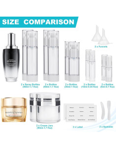 Paquete de 18 Tarros de Bomba Sin Aire Bubimon 50ml-5ml 2