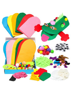 Kit de Marionetas de Mano WATINC 6 Piezas Fieltro DIY Animales