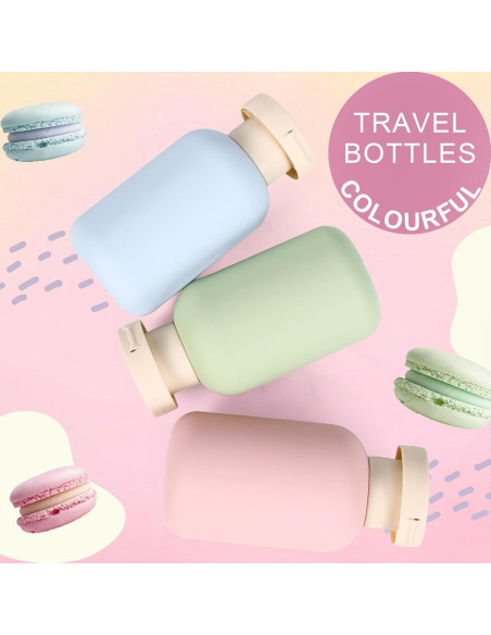 Set de Botellas de Viaje Reutilizables ASEVAT 100 ml a Prueba de Fugas Set de Botellas de Viaje Reutilizables ASEVAT 100 ml a Prueba de Fugas