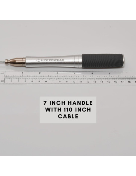 Cuerda de Salto Ajustable Hyperwear - Aluminio y Silicona, 2.79m