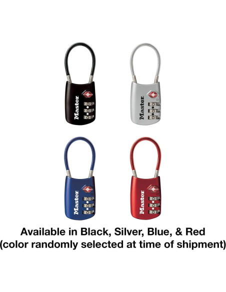 Candado de Equipaje Master Lock TSA 4688D Combinación 3 Dígitos Candado de Equipaje Master Lock TSA 4688D Combinación 3 Dígitos