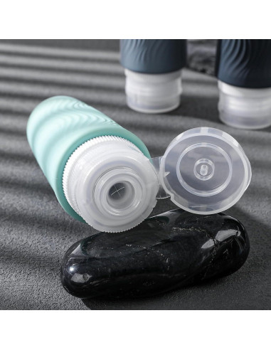 Botellas de Viaje Silicona 3oz Kuangre A Prueba de Fugas