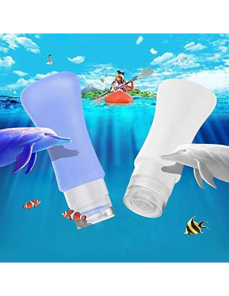 Paquete de 4 Botellas de Viaje Teapile 90ml a Prueba de Fugas Paquete de 4 Botellas de Viaje Teapile 90ml a Prueba de Fugas