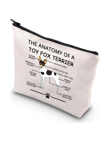 Bolsa de Maquillaje VAMSII Anatomía Perro Fox Terrier 23x17cm
