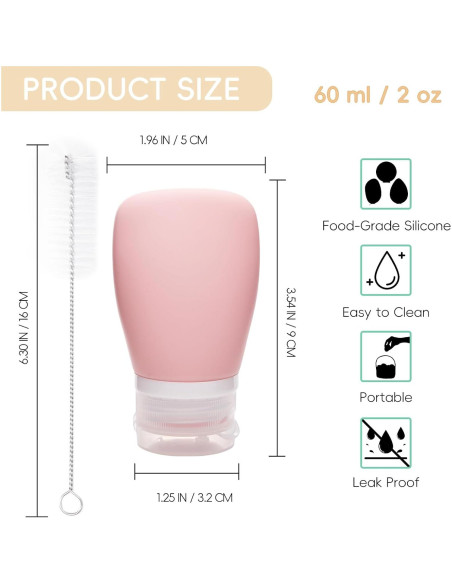 4 Botellas de Silicona para Aderezo 60ml XJMWXHFC 4 Botellas de Silicona para Aderezo 60ml XJMWXHFC