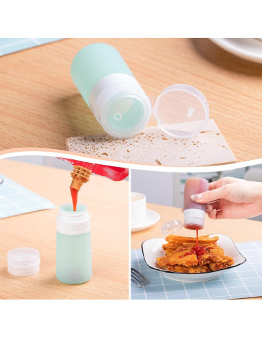 Juego de Contenedores de Salsa MICEBAY 8 Piezas 2oz Silicona