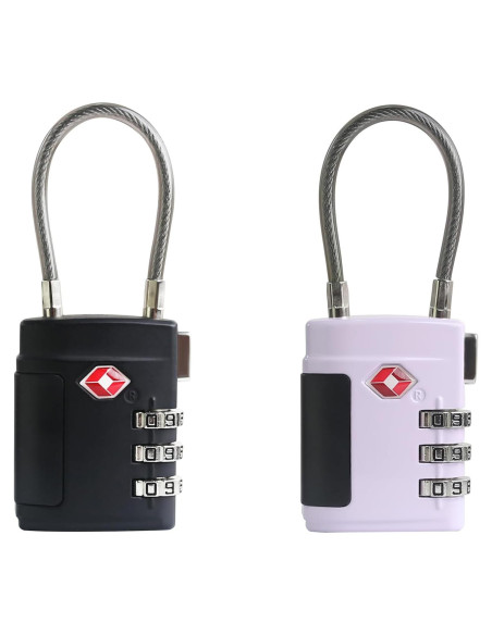 Candado de Combinación TSA UP Security - Negro y Morado Candado de Combinación TSA UP Security - Negro y Morado