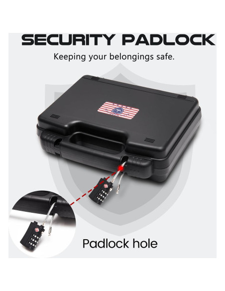 Funda Dura para Pistola 9mm Kinghardcase TSA 26.2x22.4cm Funda Dura para Pistola 9mm Kinghardcase TSA 26.2x22.4cm