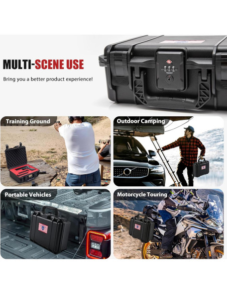 Caja de Pistola con Cerradura TSA Kinghardcase para Glock Caja de Pistola con Cerradura TSA Kinghardcase para Glock