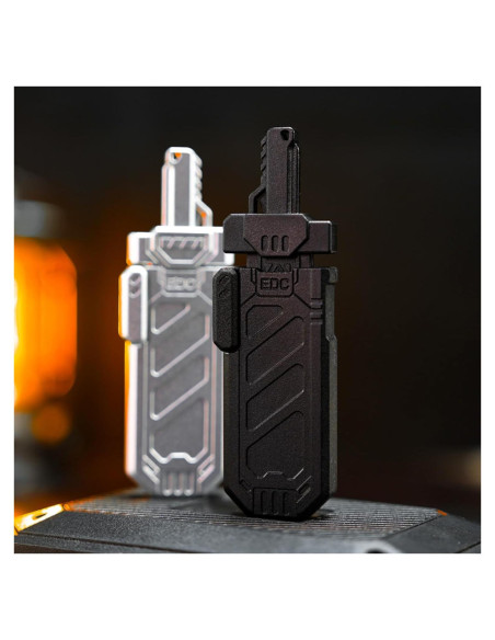Deslizador de espada KDEDC EDC antiestrés negro mate 10 cm Deslizador de espada KDEDC EDC antiestrés negro mate 10 cm