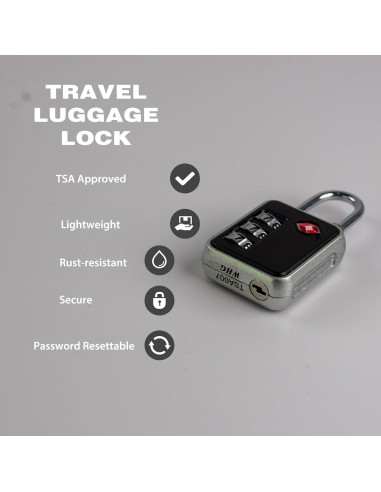 Candado de Combinación TSA UP Security - Pequeño y Duradero