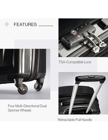 Samsonite Winfield 2 - Equipaje Duro 20" Antracita con Ruedas