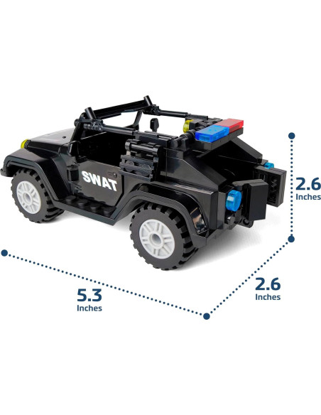 Juego de Bloques de Construcción Toysvill SUV Militar SWAT 12 PCS Juego de Bloques de Construcción Toysvill SUV Militar SWAT 12 PCS