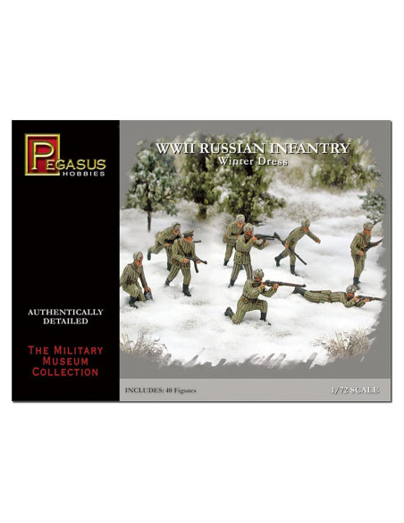Kit de Modelos de Infantería Rusa WWII Invierno 1/72 Pegasus Kit de Modelos de Infantería Rusa WWII Invierno 1/72 Pegasus