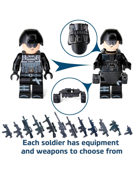 Juego de Bloques de Construcción Toysvill SUV Militar SWAT 12 PCS Juego de Bloques de Construcción Toysvill SUV Militar SWAT 12 PCS