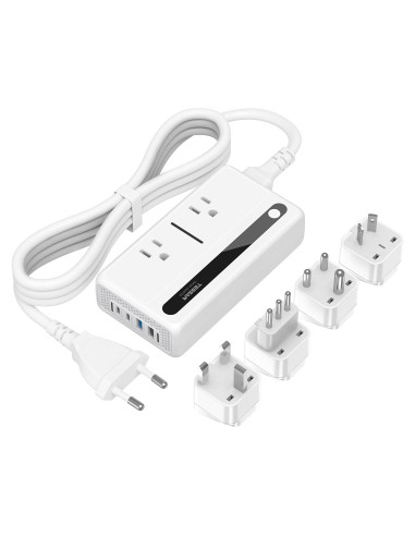 Convertidor de Voltaje 220V a 110V TESSAN con 4 USB
