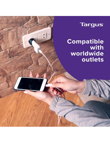 Adaptador de Viaje Universal Targus APK01AP-52, 145g, Negro