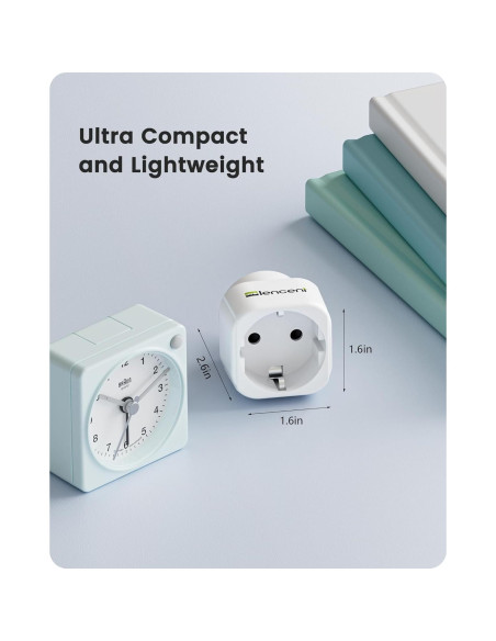 Adaptador de Enchufe LENCENT 2 Pack Europa a EE. UU. 15A Adaptador de Enchufe LENCENT 2 Pack Europa a EE. UU. 15A