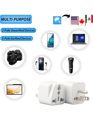 Adaptador de Enchufe Universal TiKeTaoKe - 3 Piezas Tipo B