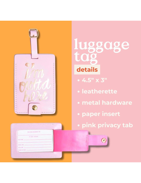 Etiqueta de Equipaje Ban.do Mujer Rosa Metálico 11.4x7.6cm Etiqueta de Equipaje Ban.do Mujer Rosa Metálico 11.4x7.6cm
