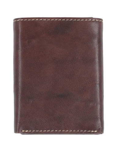 Cartera Trifold RFID Steve Madden Hombre Cuero Marrón