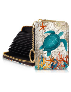 Billetera RFID para Mujeres Blusabaca Tortuga con Llavero