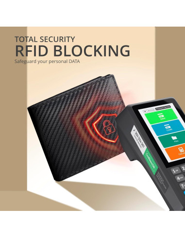 Billetera de Cuero Slim para Hombres con Bloqueo RFID - Compacta y Elegante