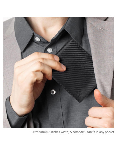 Billetera de Cuero Slim para Hombres con Bloqueo RFID - Compacta y Elegante