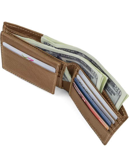 Cartera Trifold de Cuero Genuino Timberland para Hombre Cartera Trifold de Cuero Genuino Timberland para Hombre