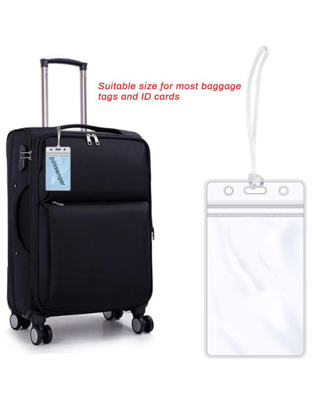 Oomcu Etiquetas de Equipaje Transparentes 60 Piezas PVC Oomcu Etiquetas de Equipaje Transparentes 60 Piezas PVC