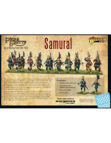 Miniaturas Samurai Warlord Games 28mm - 20 Figuras Plástico