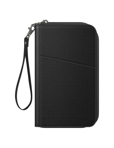 Billetera Organizador de Pasaportes Fintie APPA - RFID, Unisex, Negro
